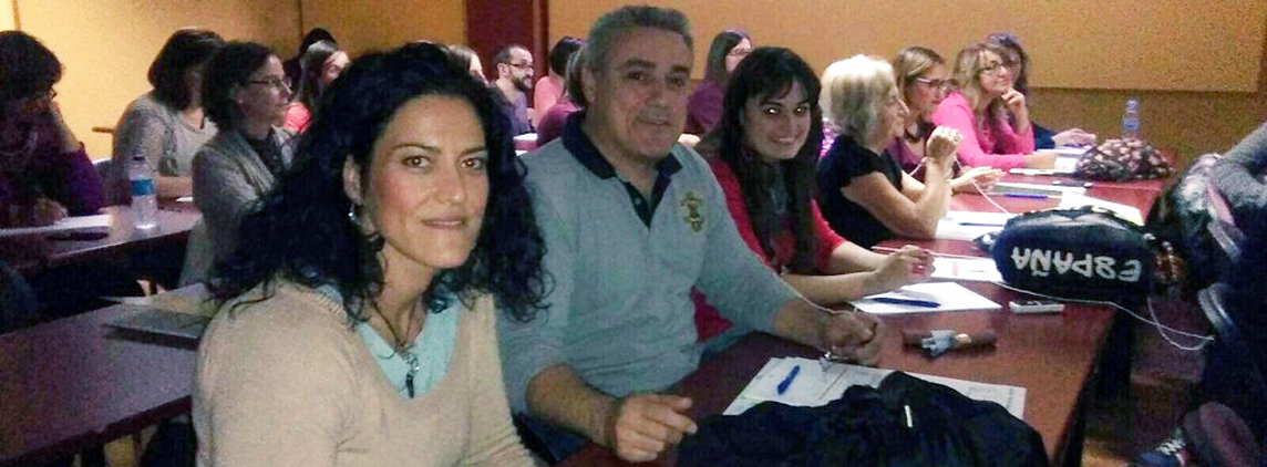 fotografía personal técnico y directivo de FAMS-COCEMFE Sevilla en el curso de comunicación