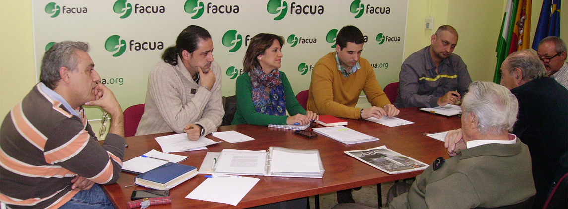 fotografía representantes de FAMS-COCEMFE Sevilla, Andalucía Inclusiva, y organizaciones empresariales, sindicatos y FACUA