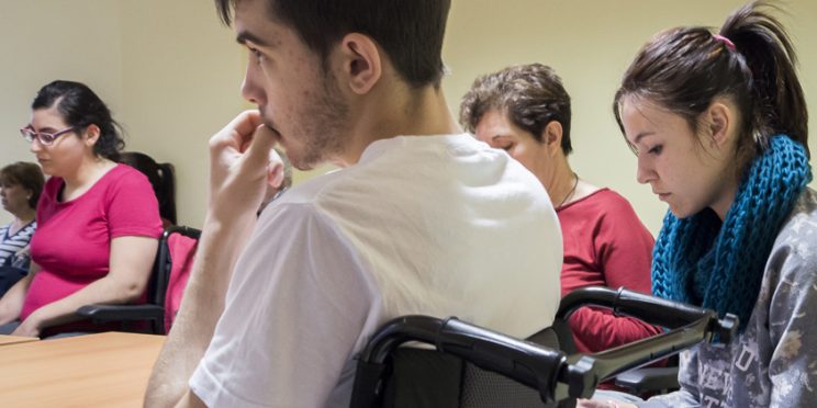 fotografía lesionados medulares en la presentación del proyecto