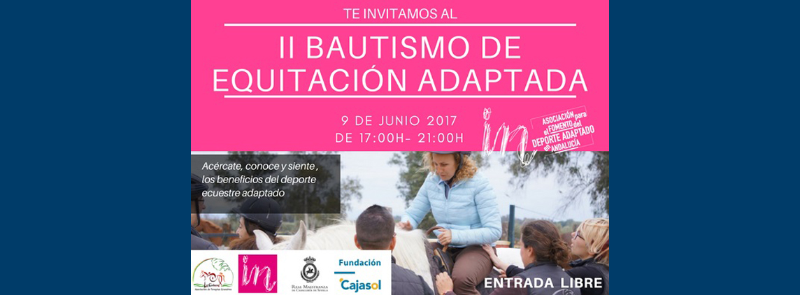 Imagen cartel informativo bautismo equitación