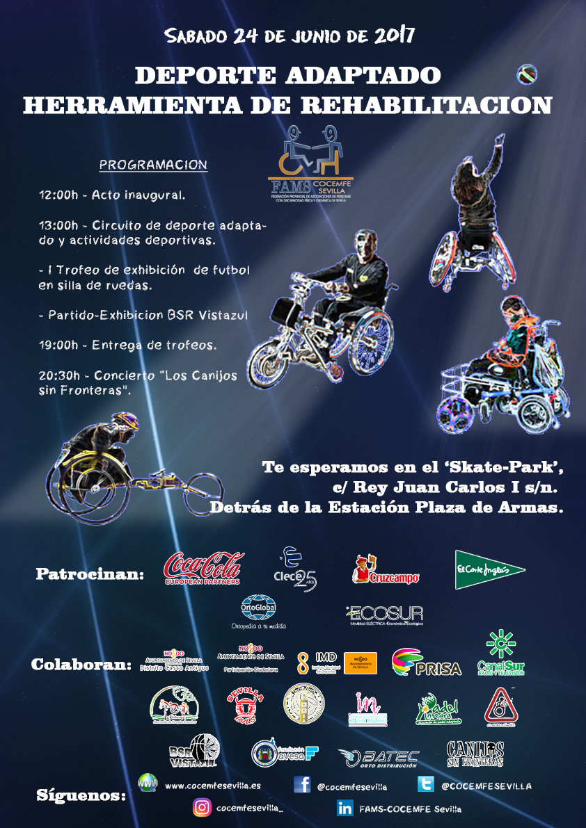 Cartel del evento deportivo inclusivo