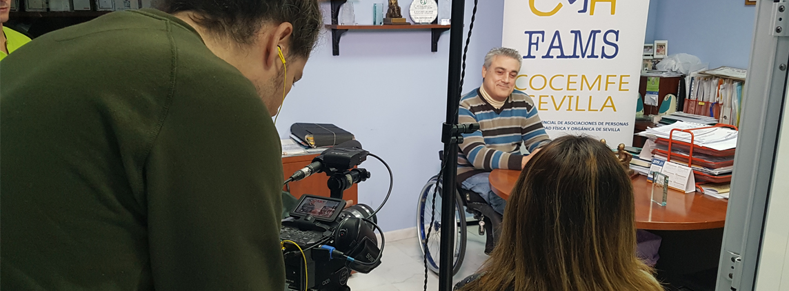 fotografía entrevista Consumo Cuidado de Canal Sur TV
