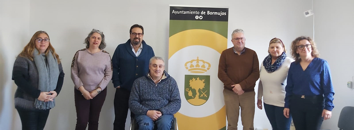 fotografía participantes reunión el Camino de la Diversidad y el Ayuntamiento de Bormujos (Sevilla)
