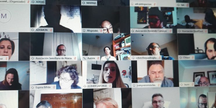 fotografía mesa online de presidentes COCEMFE Sevilla