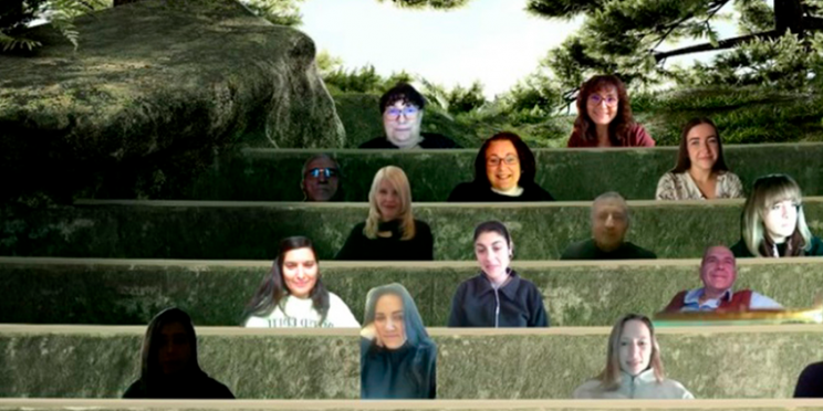 Imagen captura de pantalla participantes del 4º encuentro transnacional online de Ready Women