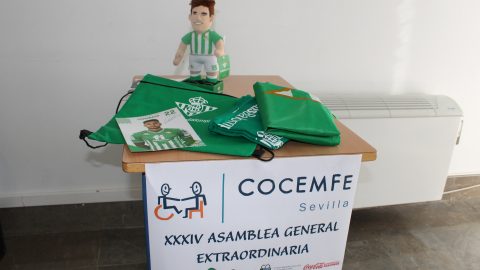 Fotografía productos Betis colaborador de la Asamblea General Extraordinaria. Enero 2022