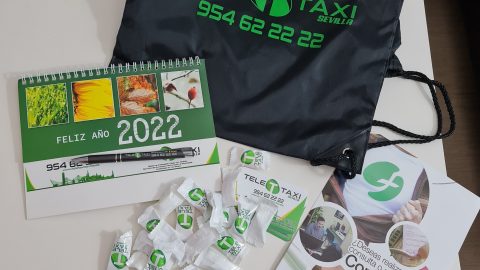 Fotografía productos Teletaxi colaborador de la Asamblea General Extraordinaria. Enero 2022