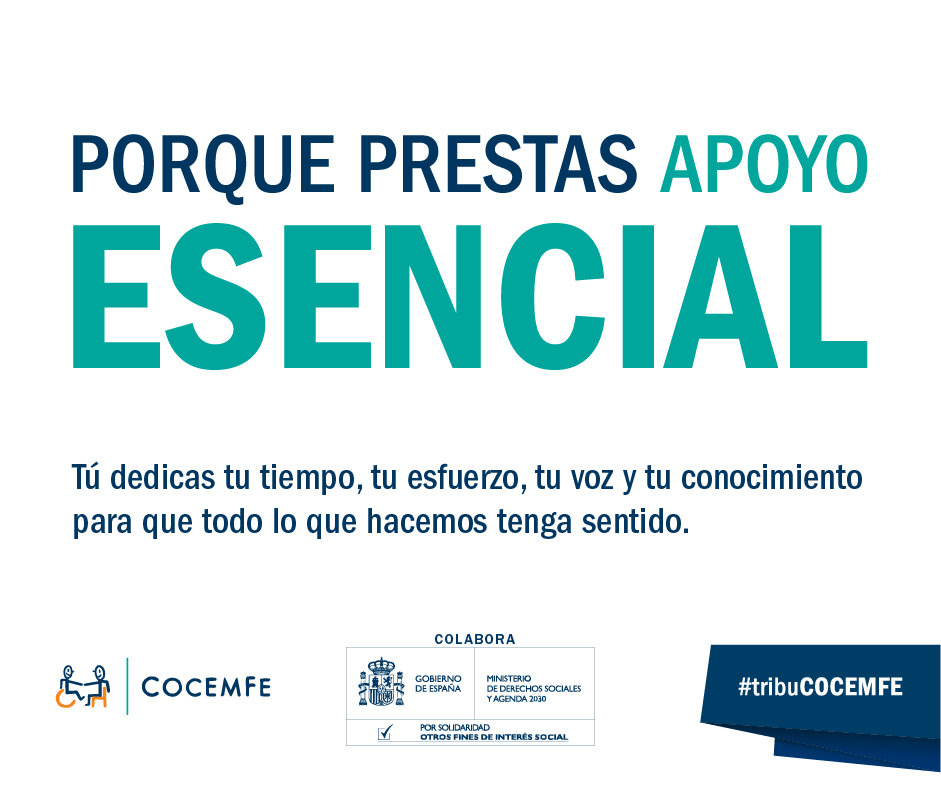 Imagen COCEMFE TRIBU Porque prestas apoyo esencial