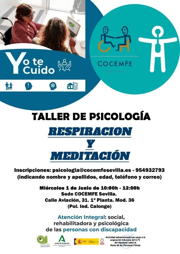 Cartel Taller respiración meditación YTC