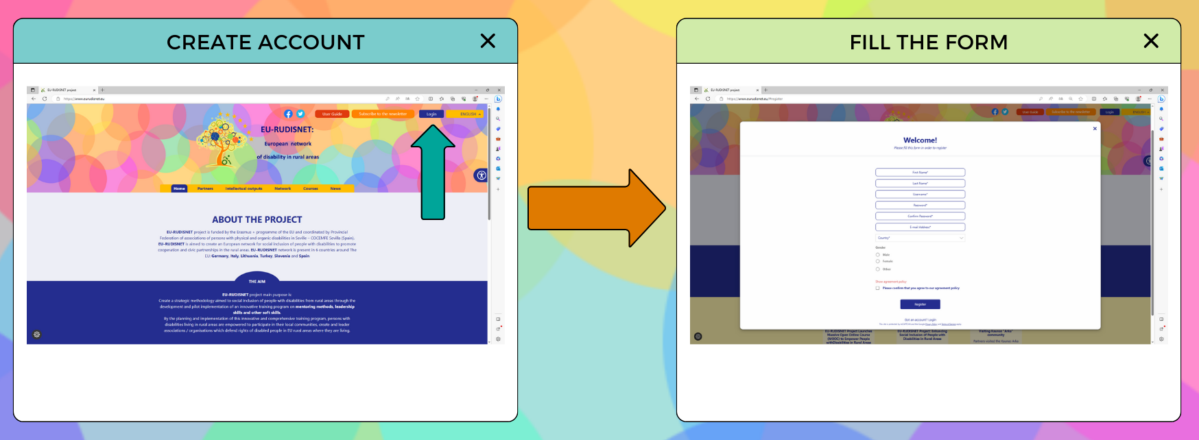 Image course EU-RUDISNET create account