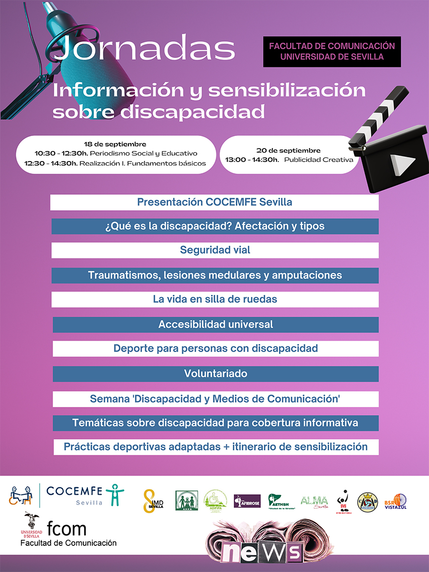 Cartel Jornadas Información sensibilización sobre discapacidad