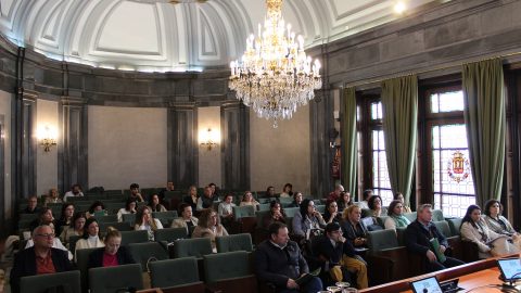 Fotografía acto europeo con la Diputación para el programa Rural In Life