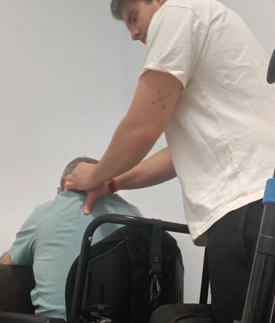 Fotografía sesión fisioterapia