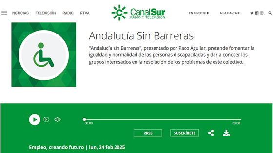 Imagen web Andalucía sin barreras