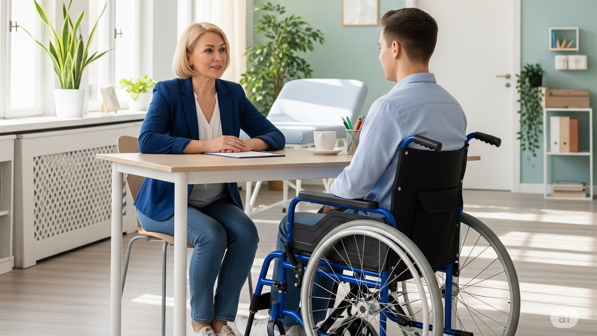Imagen decorativa generada con IA de Atención psicológica individual para personas con discapacidad: el programa de COCEMFE Sevilla mejora la salud mental y la autonomía personal