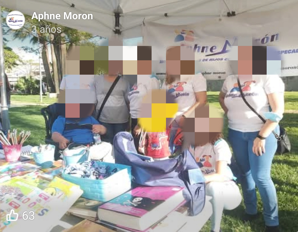 Fotgrafía actividad de la Asociación APHNE Morón