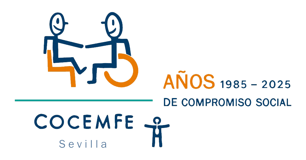 logotipo COCEMFE Sevilla 40 aniversario