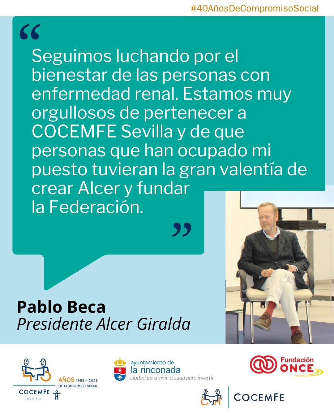 Imagen cita Pablo Beca de ALCER Giralda