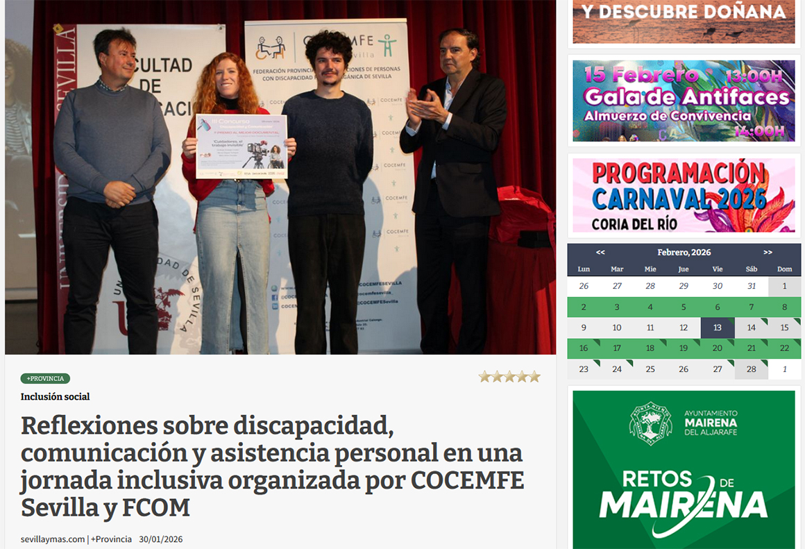 Imagen captura pantalla noticia Sevillaymás 3edición DyM 25-26
