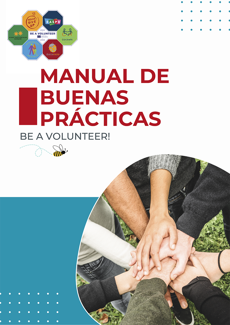 Imagen Portada Manual de buenas prácticas programa Be a Volunteer!