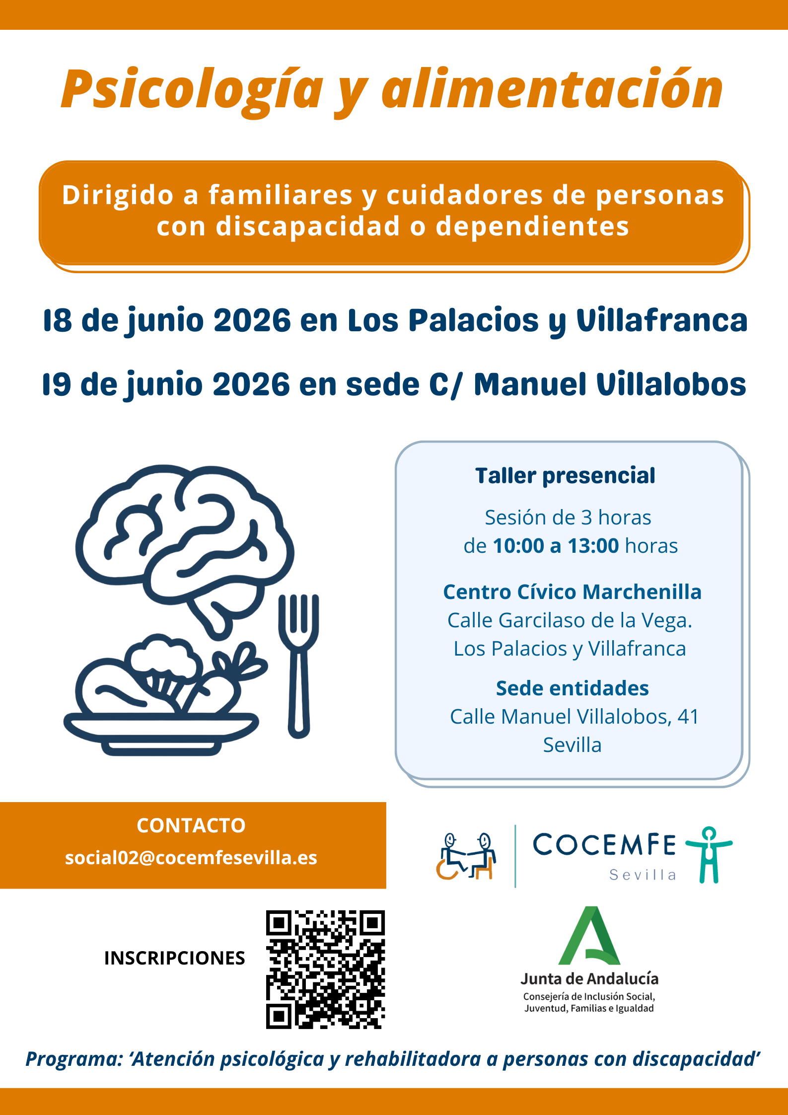 cartel psicología y alimentación